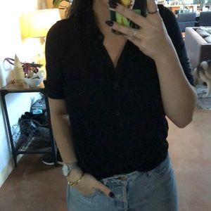 Black button down